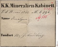 Etiketten zu Amalgam (NHMW-MIN-Aq535)